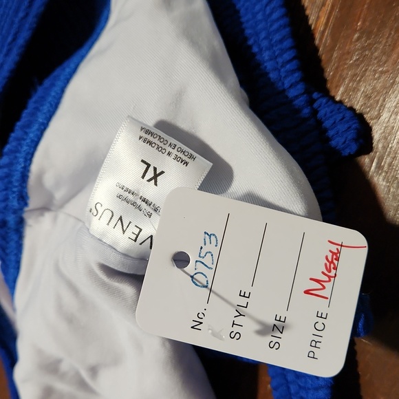 EUC Venus Indigo Tie-Front Swimsuit Top (0753) - Picture 3 of 4